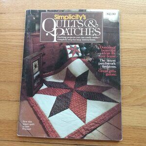 Vintage Quilts & Patches Quilting Sewing Pattern Book Simplicity Boho 70s Retro